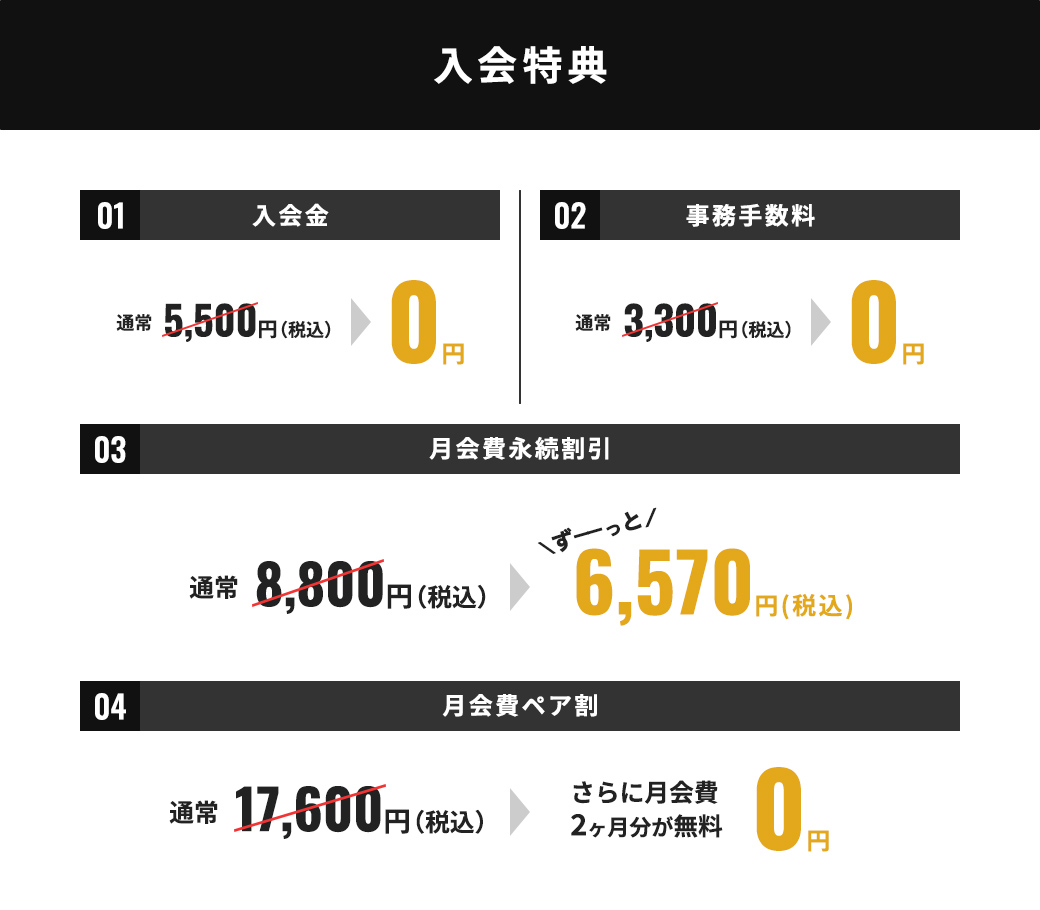 入会特典